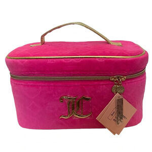 Juicy Couture Y2K Velour Toiletry Bag with Travel Bottle
